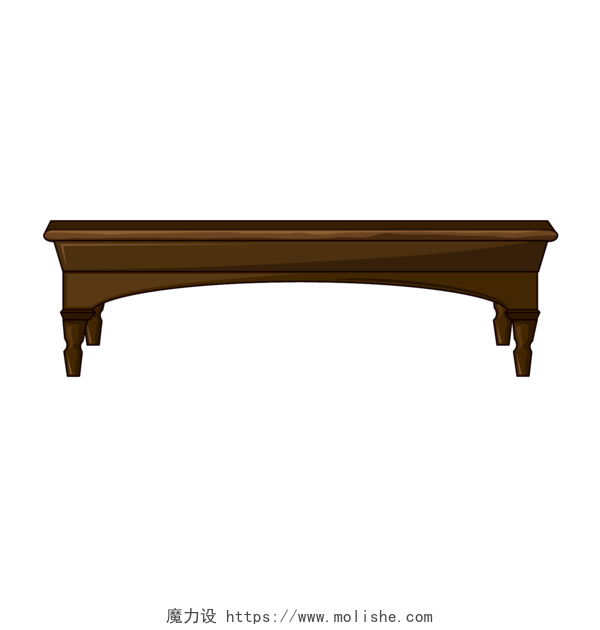 木质桌子设计矢量素材